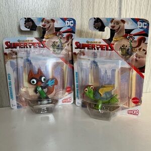 DC League of Super Pets Figures Merton The Turtle & Chip The Squirrel. New Micro